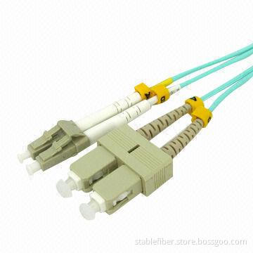 MM Duplex SC-LC OM4 Patch Cord with Ultra Low Back Reflection and Low Insertion Loss